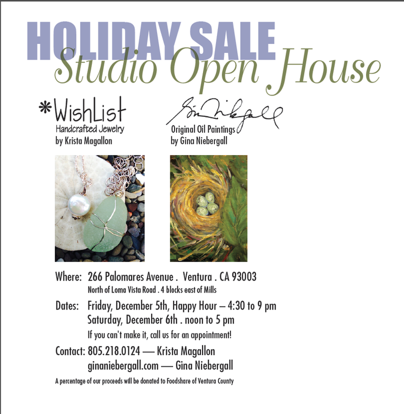 Holiday Art Sale Hours Location