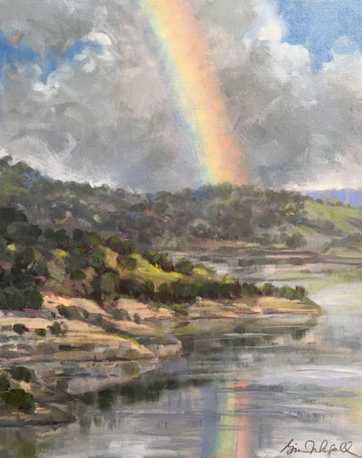 GinaNiebergall Rainbow/LakeCasitas, 20" x 16"