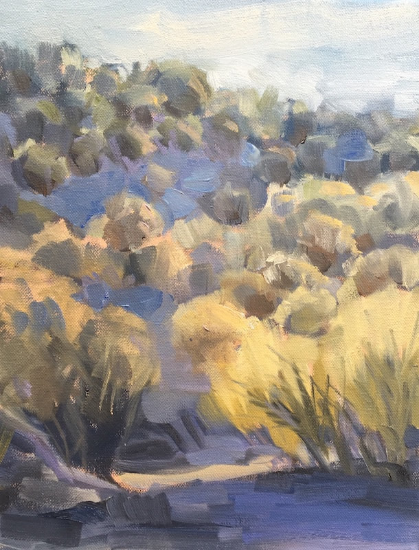 Afternoon Light, 
14” x 11” Oil on Panel by Gina Niebergall