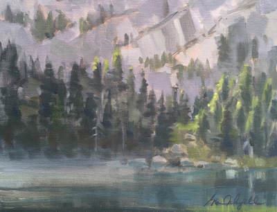 Gina Niebergall, Tenaya Lake Morning, Plein Air, 11" x 14"